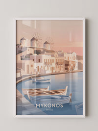 Mykonos Pastell Sonnenuntergang