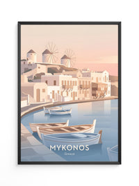 Mykonos Pastell Sonnenuntergang