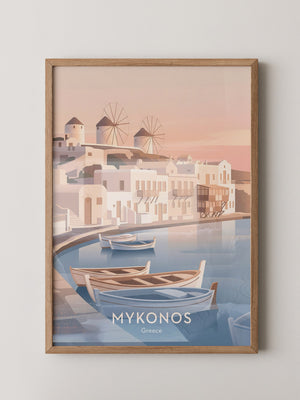 Mykonos Pastell Sonnenuntergang