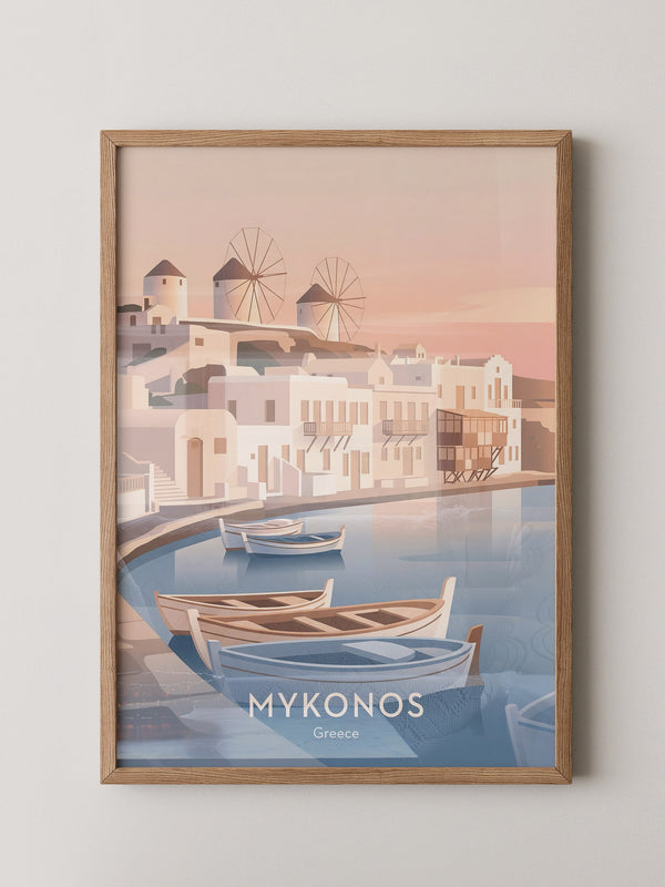 Mykonos Pastell Sonnenuntergang
