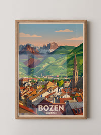 Bozen Südtirol Bergpanorama Vintage