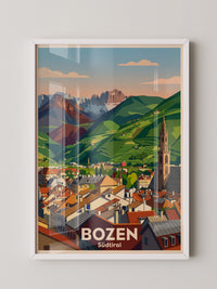 Bozen Südtirol Bergpanorama Vintage
