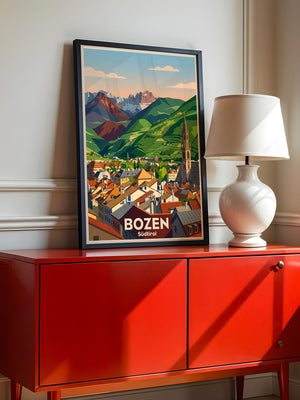 Bozen Südtirol Bergpanorama Vintage