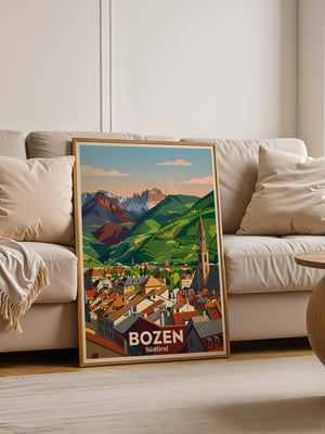 Bozen Südtirol Bergpanorama Vintage
