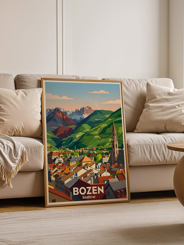 Bozen Südtirol Bergpanorama Vintage