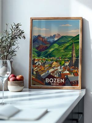 Bozen Südtirol Bergpanorama Vintage