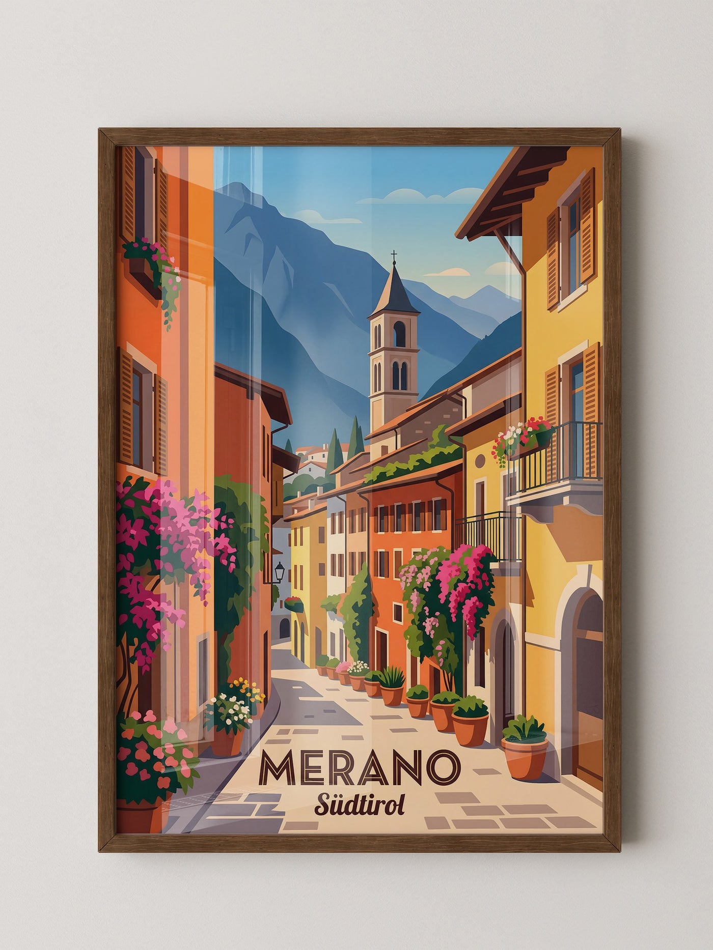 Meran Gasse Pastellfarben