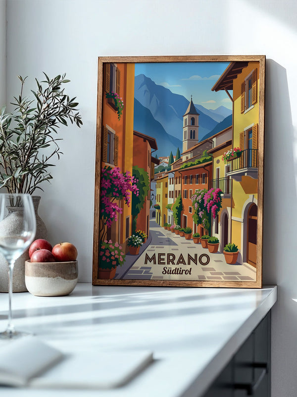 Meran Gasse Pastellfarben