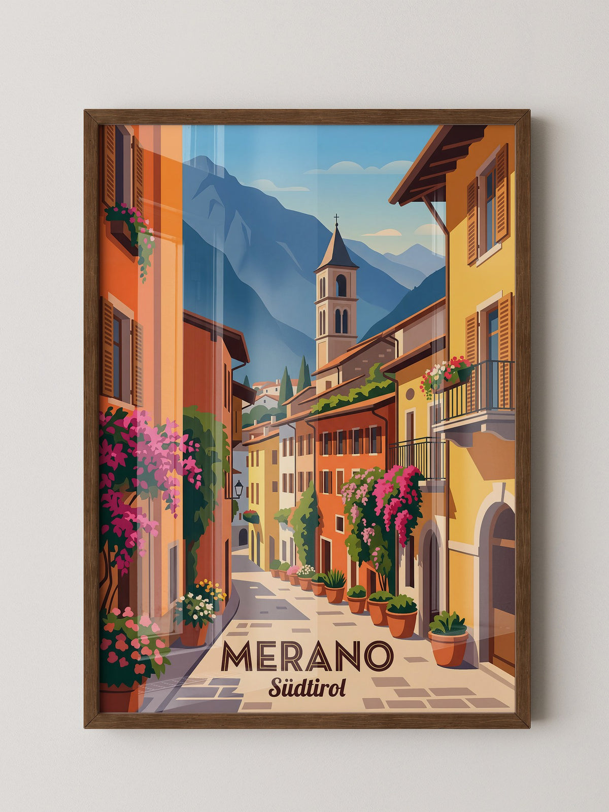 Meran Gasse Pastellfarben