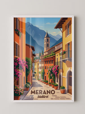 Meran Gasse Pastellfarben