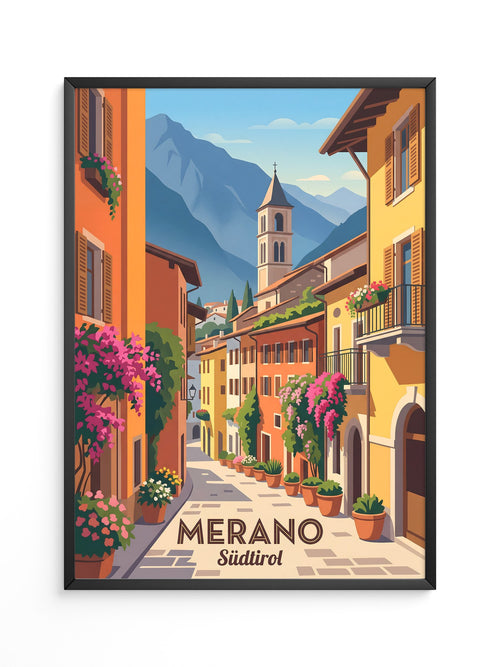 Meran Gasse Pastellfarben