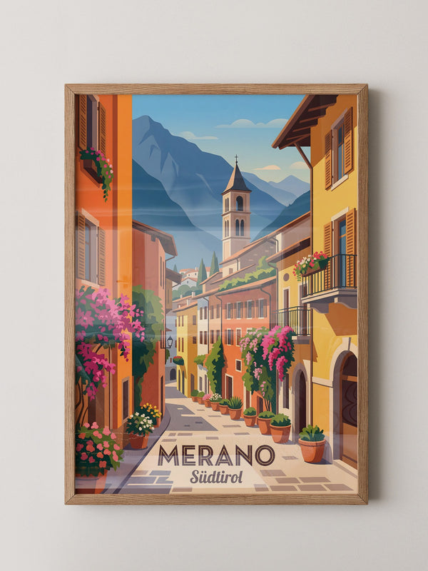 Meran Gasse Pastellfarben