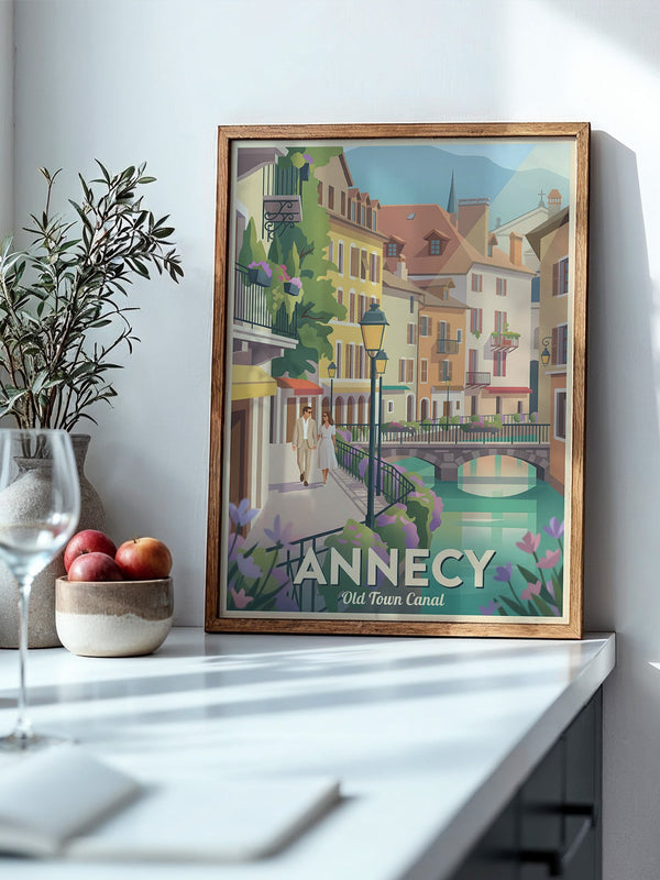 Annecy Altstadtpastell Canal