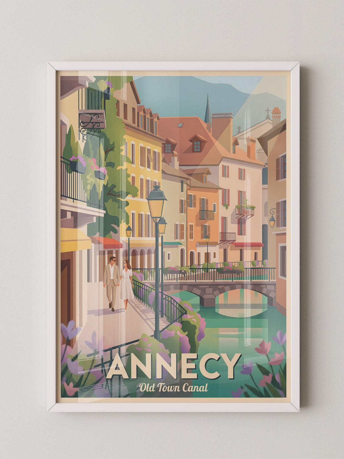 Annecy Altstadtpastell Canal