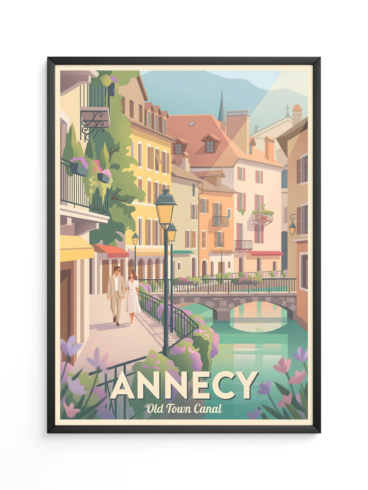 Annecy Altstadtpastell Canal