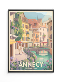 Annecy Altstadtpastell Canal
