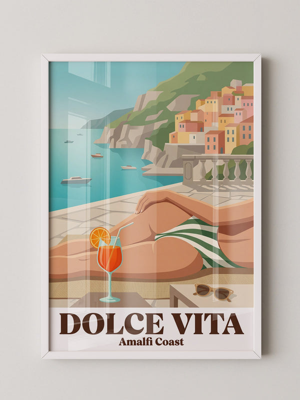 Amalfiküste Sommersonne Retro-Design