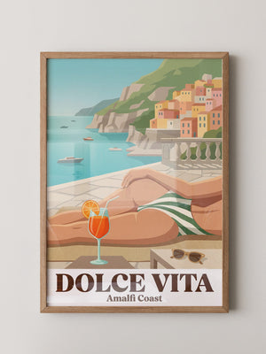 Amalfiküste Sommersonne Retro-Design