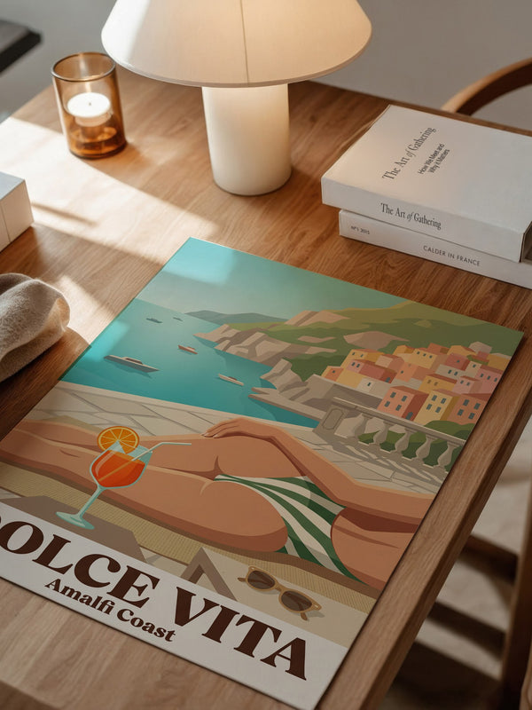 Amalfiküste Sommersonne Retro-Design