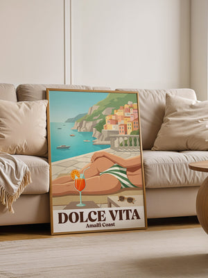 Amalfiküste Sommersonne Retro-Design