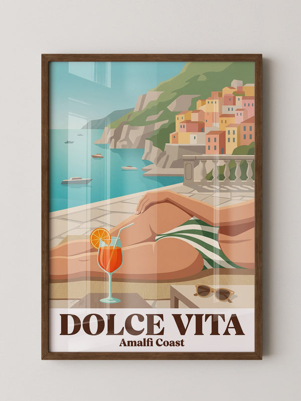 Amalfiküste Sommersonne Retro-Design