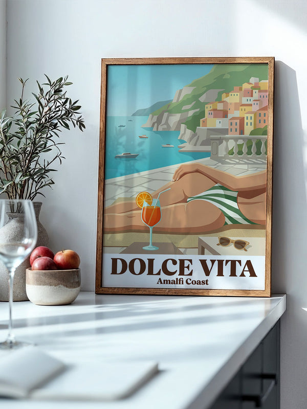 Amalfiküste Sommersonne Retro-Design