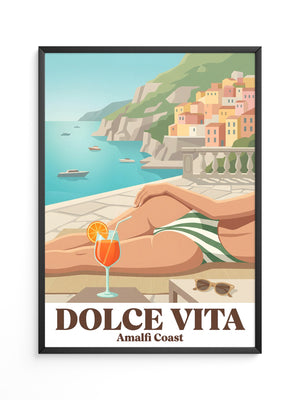 Amalfiküste Sommersonne Retro-Design