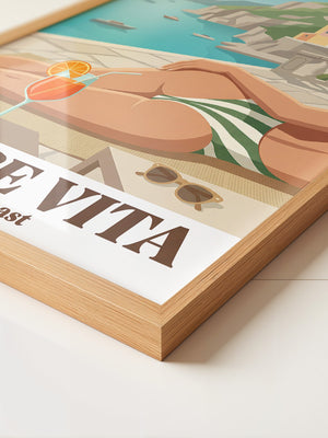 Amalfiküste Sommersonne Retro-Design