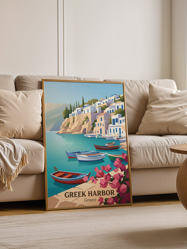 Griechische Küste Pastellfarben