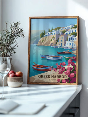 Griechische Küste Pastellfarben