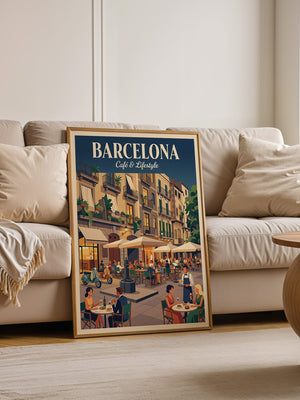 Barcelona Café Leben Retro-Charme