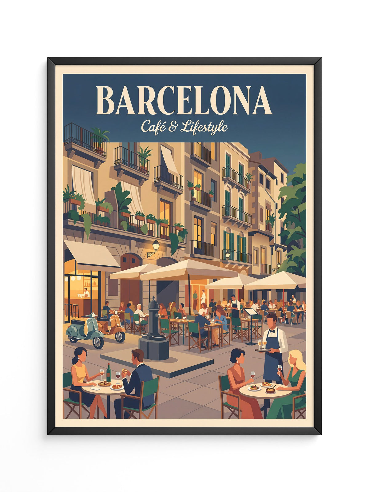 Barcelona Café Leben Retro-Charme
