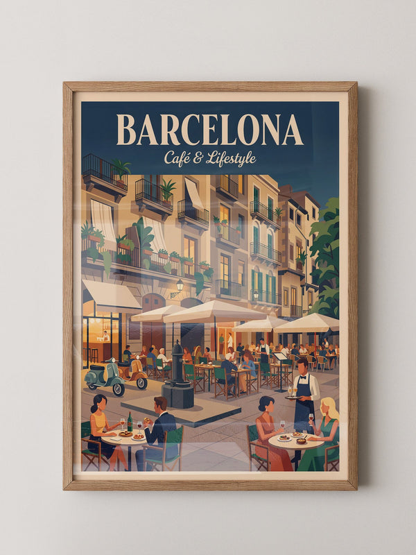 Barcelona Café Leben Retro-Charme