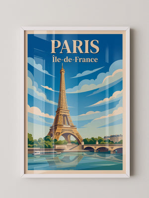 Eiffelturm Retro Himmel Paris