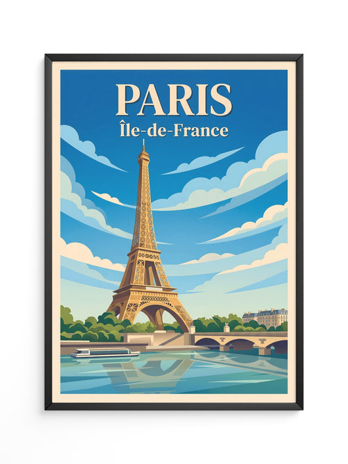 Eiffelturm Retro Himmel Paris