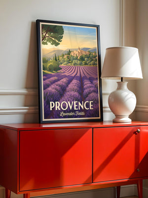 Lavendelfelder Provence Vintage-Stil