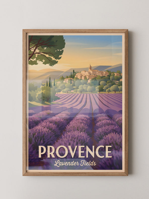 Lavendelfelder Provence Vintage-Stil