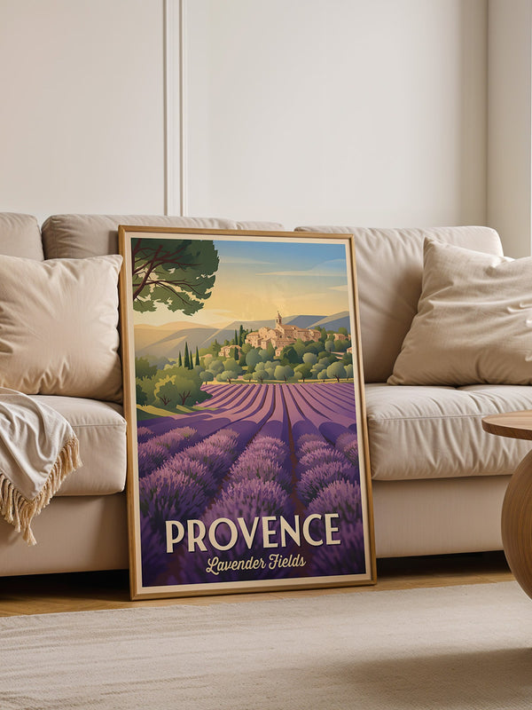 Lavendelfelder Provence Vintage-Stil