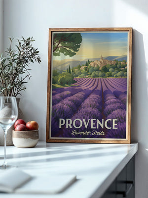 Lavendelfelder Provence Vintage-Stil