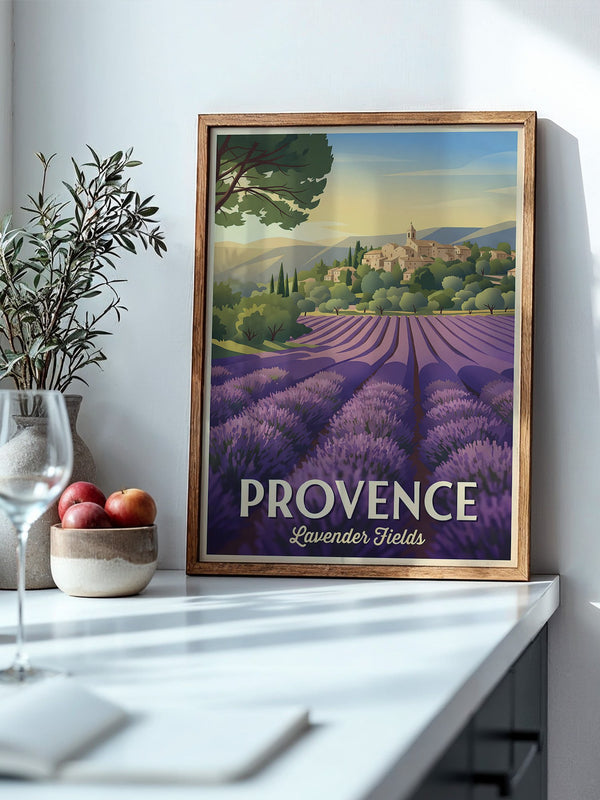 Lavendelfelder Provence Vintage-Stil