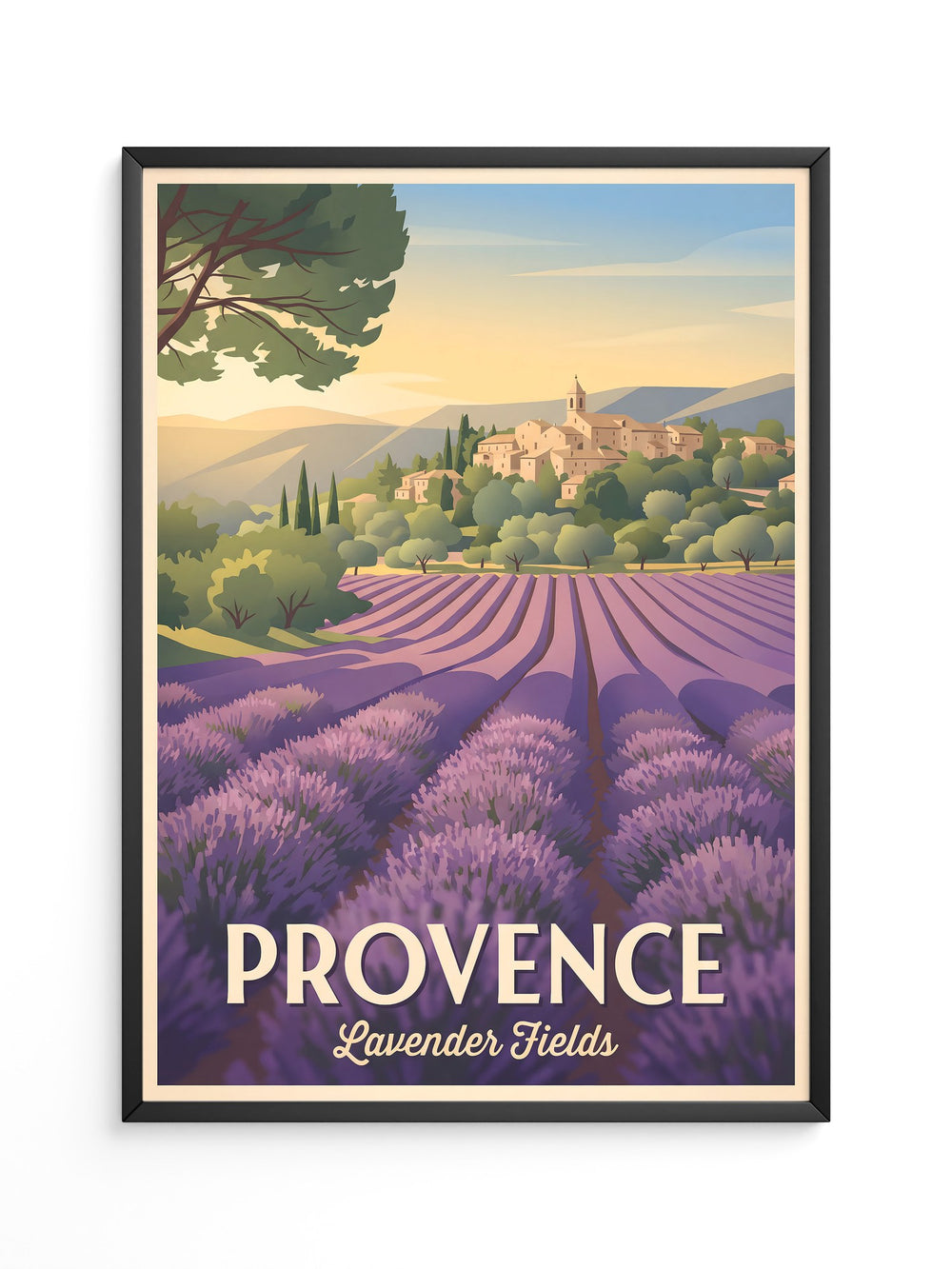 Lavendelfelder Provence Vintage-Stil