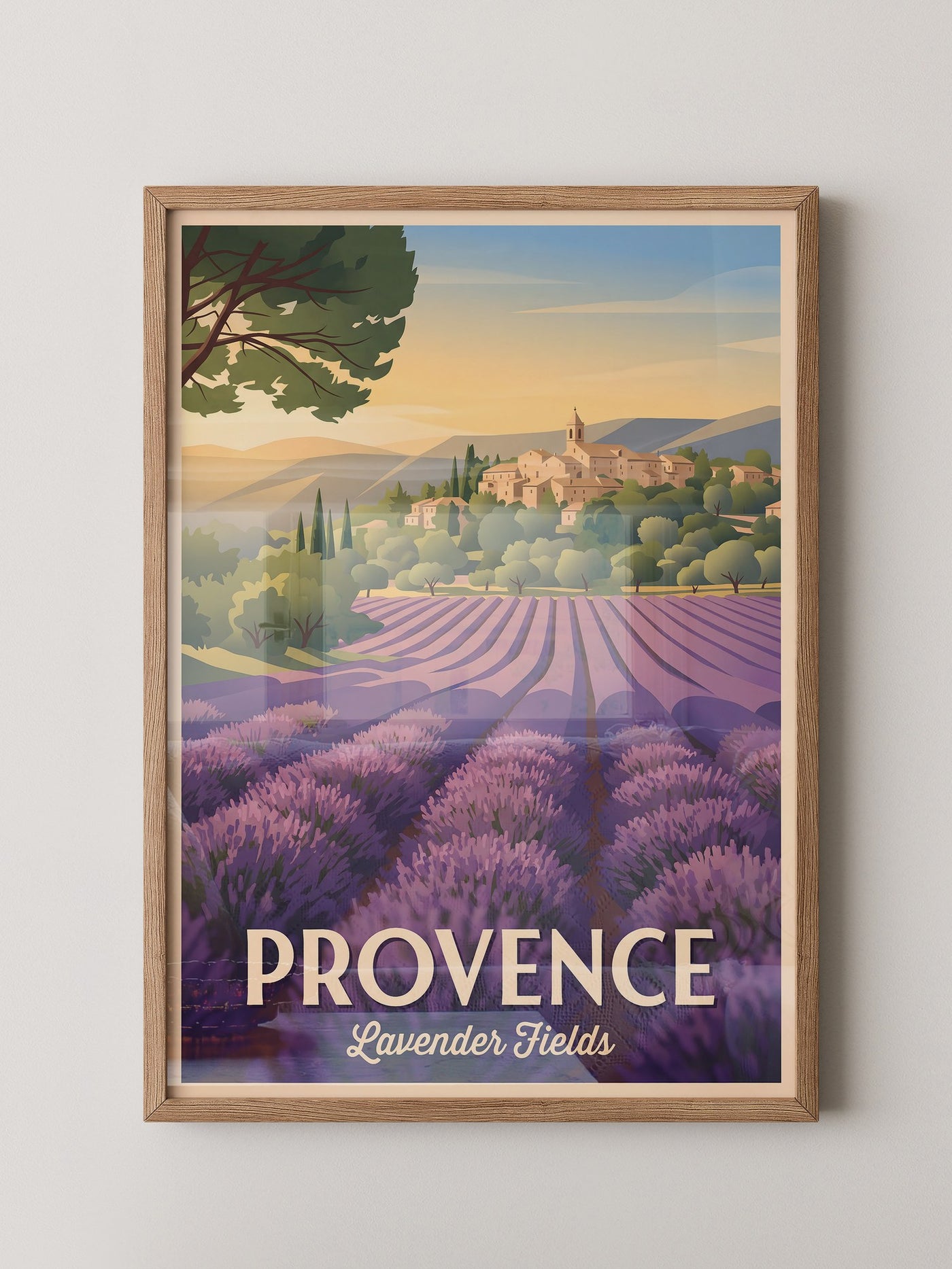 Lavendelfelder Provence Vintage-Stil