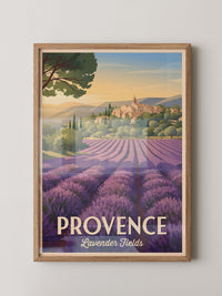 Lavendelfelder Provence Vintage-Stil