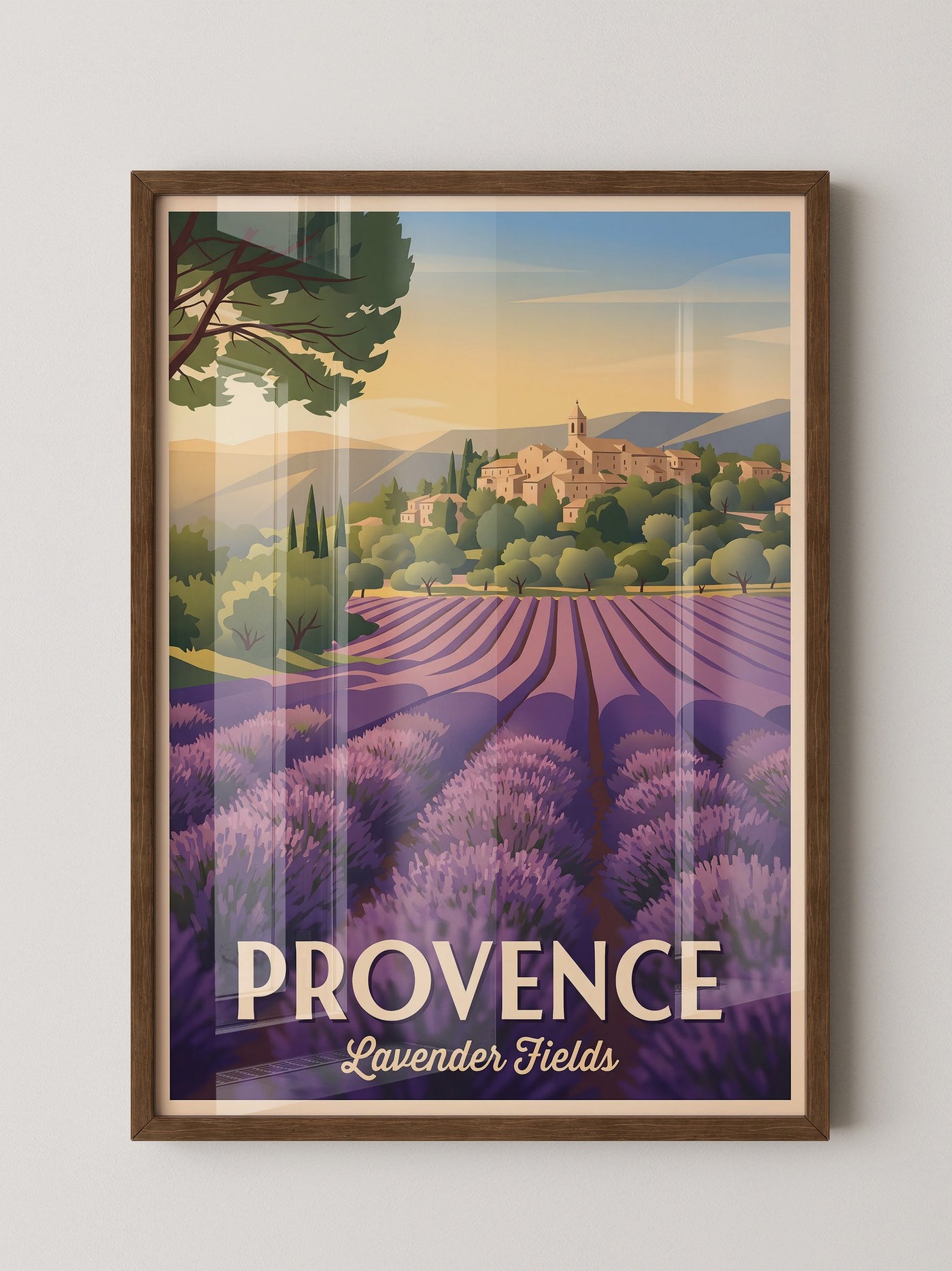 Lavendelfelder Provence Vintage-Stil