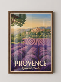 Lavendelfelder Provence Vintage-Stil
