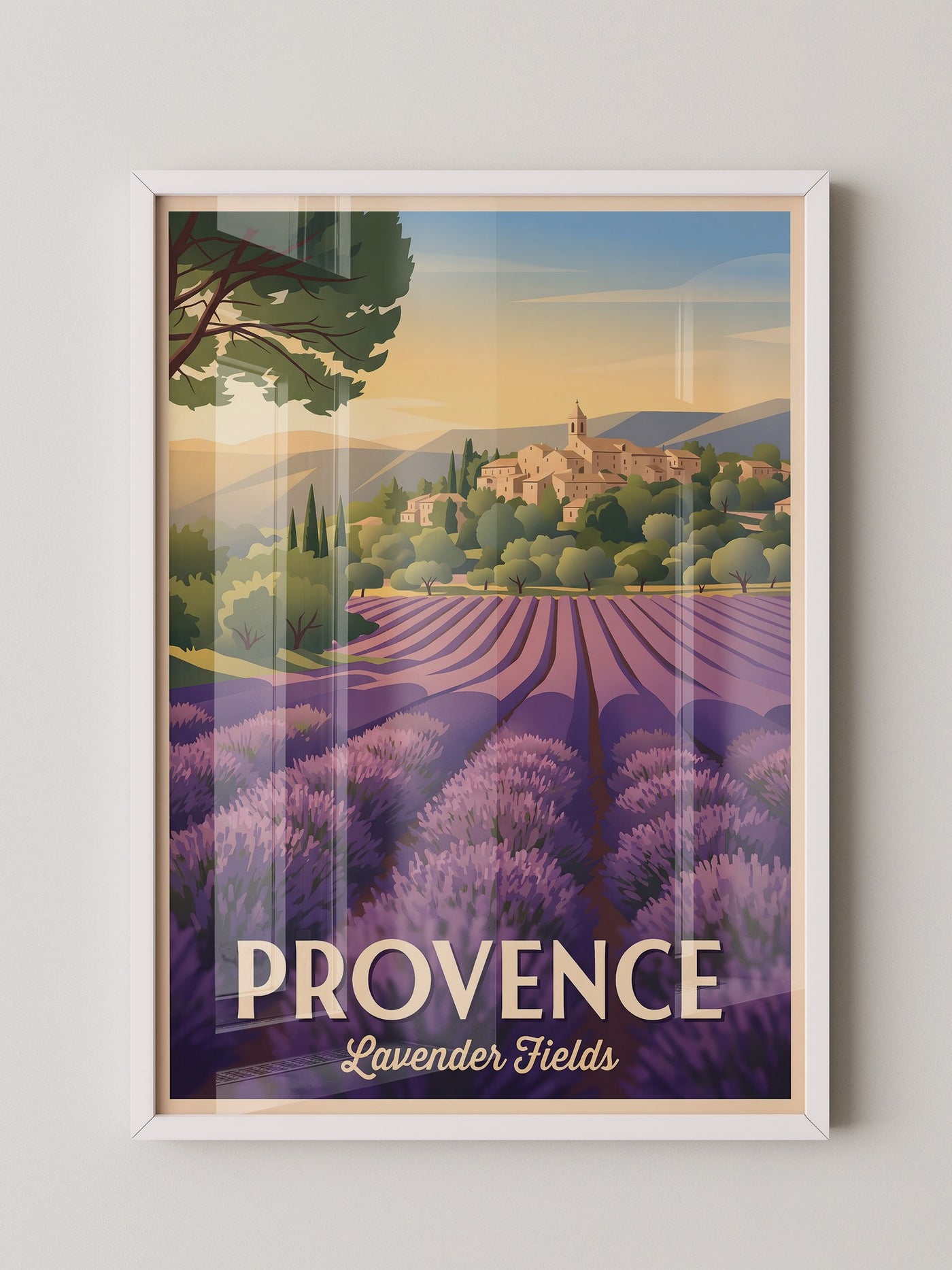 Lavendelfelder Provence Vintage-Stil