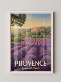 Lavendelfelder Provence Vintage-Stil