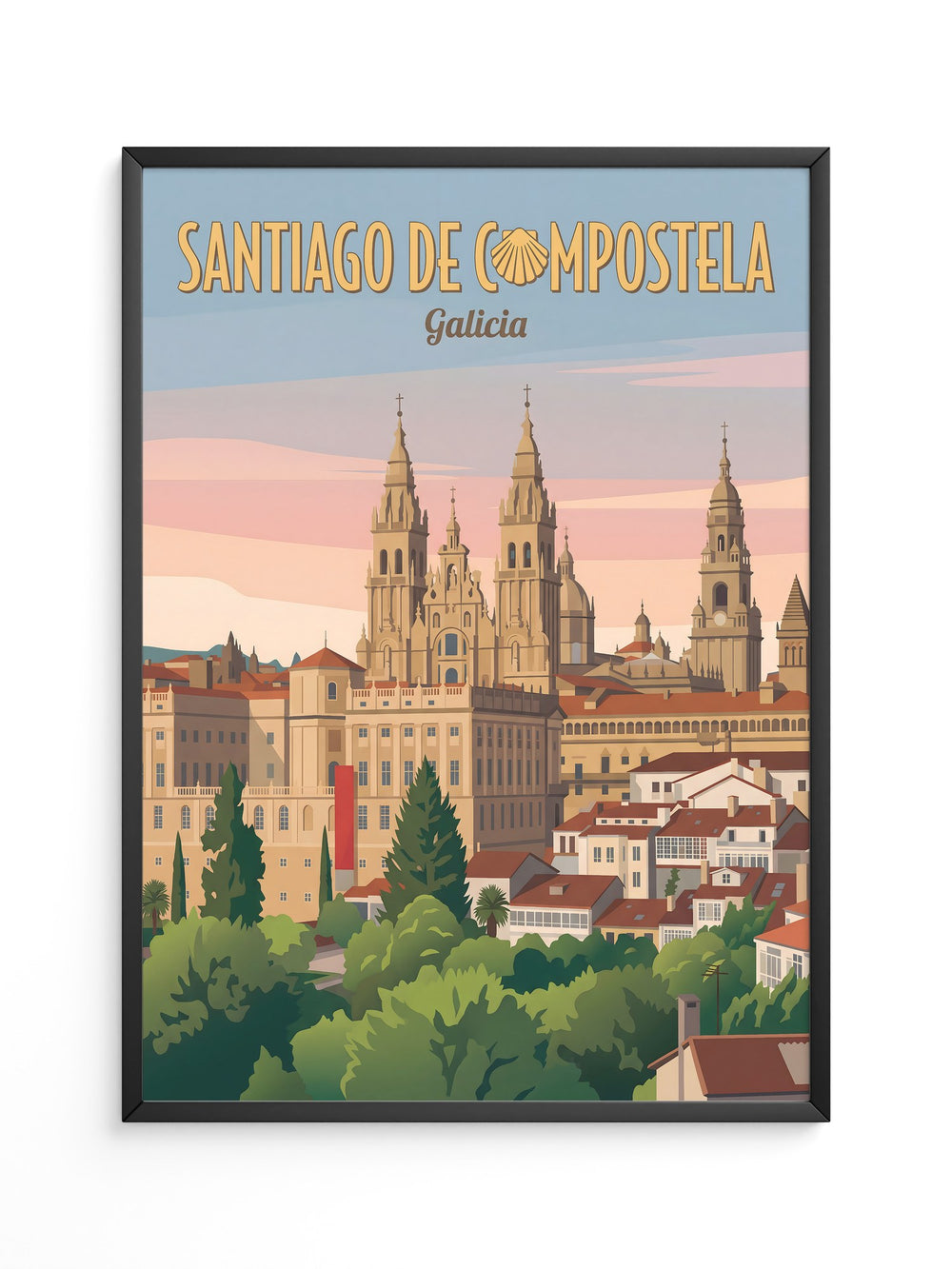 Santiago Kathedrale Pastellfarben