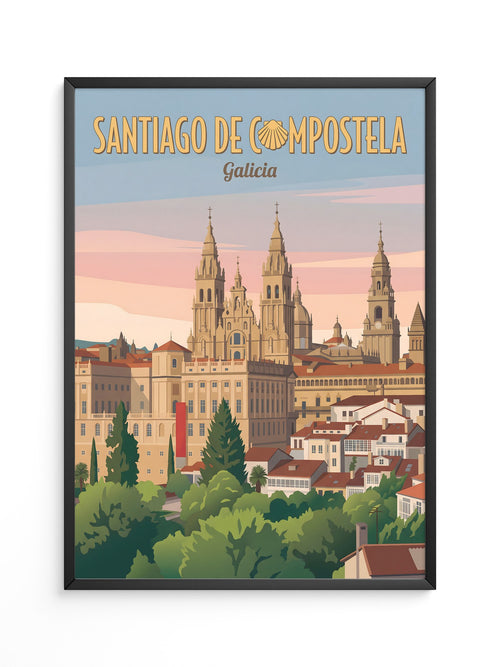 Santiago Kathedrale Pastellfarben