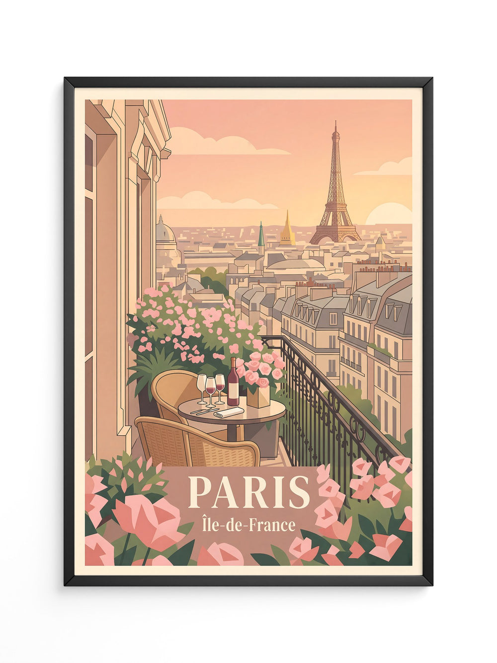 Pariser Balkon Blumenperspektive